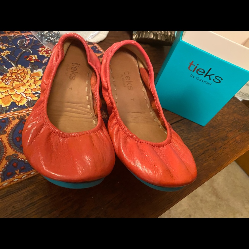Tieks ballet flats, Poppy. Size 7 EUC